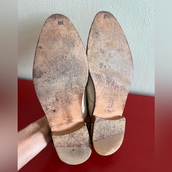 Freda Salvador Wit D’orsay Cream leather Loafers 7.5 - Picture 9 of 14